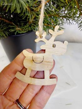 Weihnachtsanhänger Set Rentier und Sterne